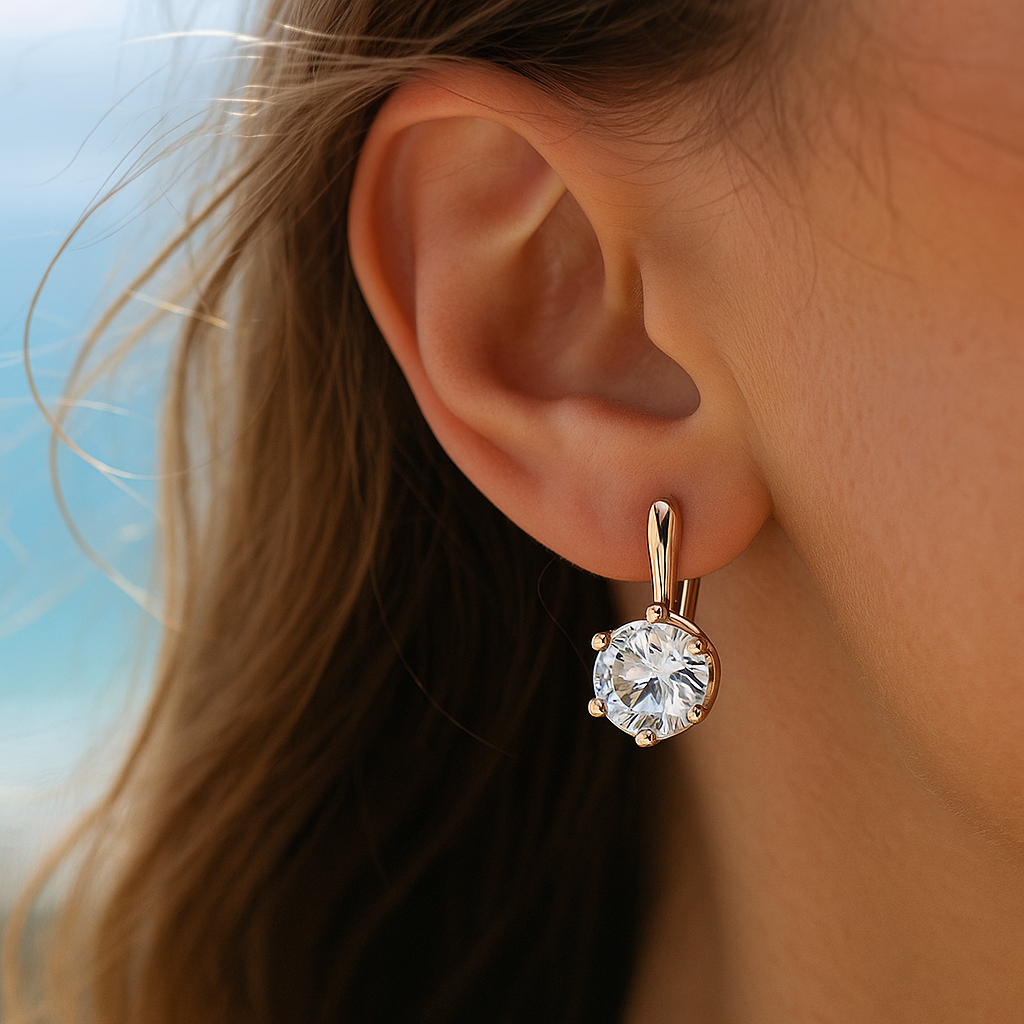 Eirene | Radiant Zircon Hoop Earrings
