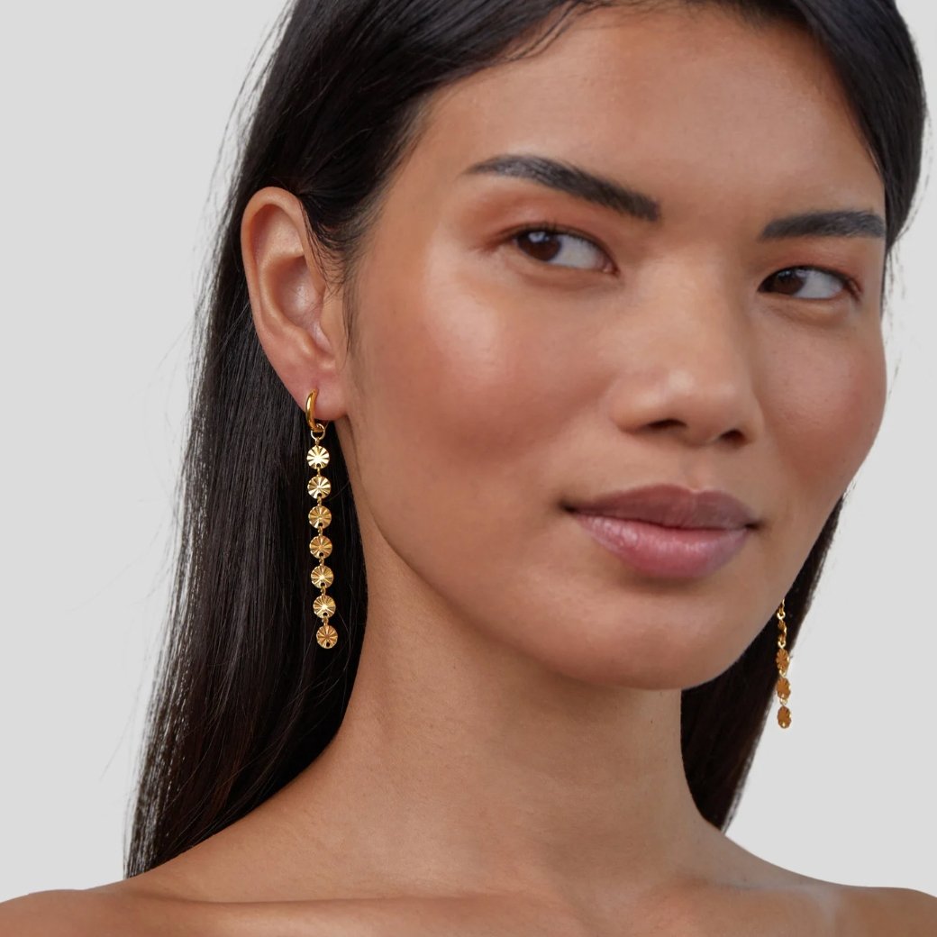 Amari Radiance: Dazzling Disc Earrings