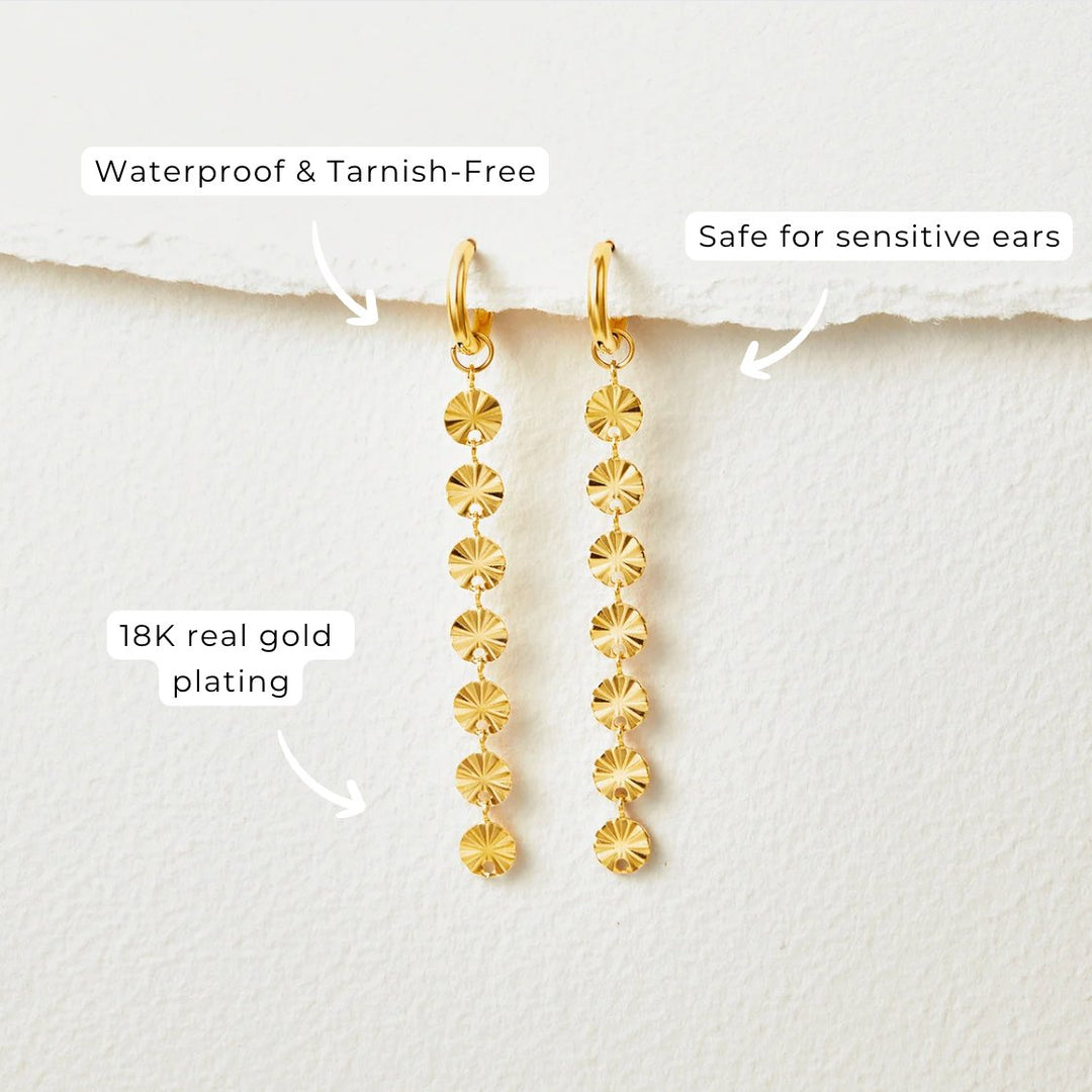 Amari Radiance: Dazzling Disc Earrings