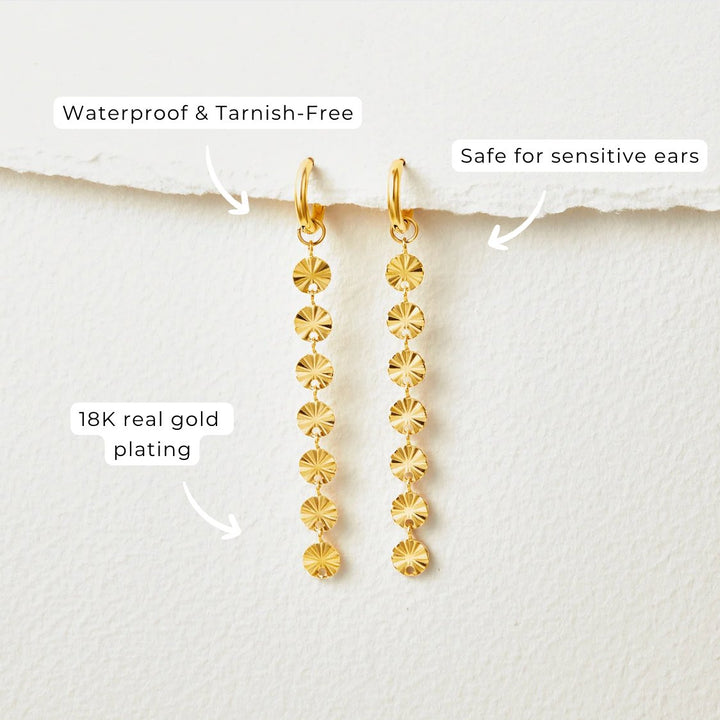 Amari Radiance: Dazzling Disc Earrings
