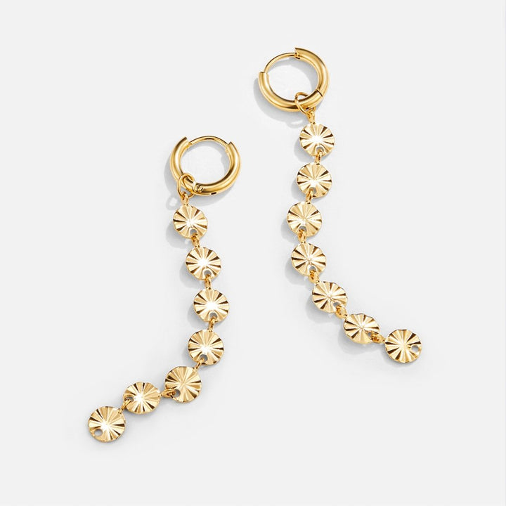 Amari Radiance: Dazzling Disc Earrings