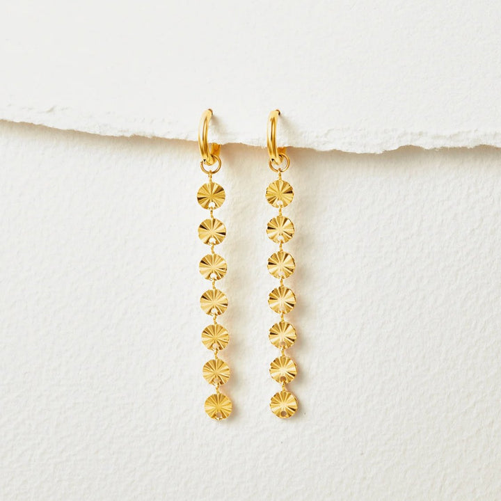 Amari Radiance: Dazzling Disc Earrings