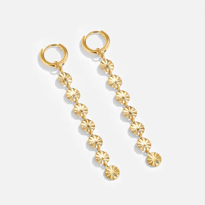 Amari Radiance: Dazzling Disc Earrings