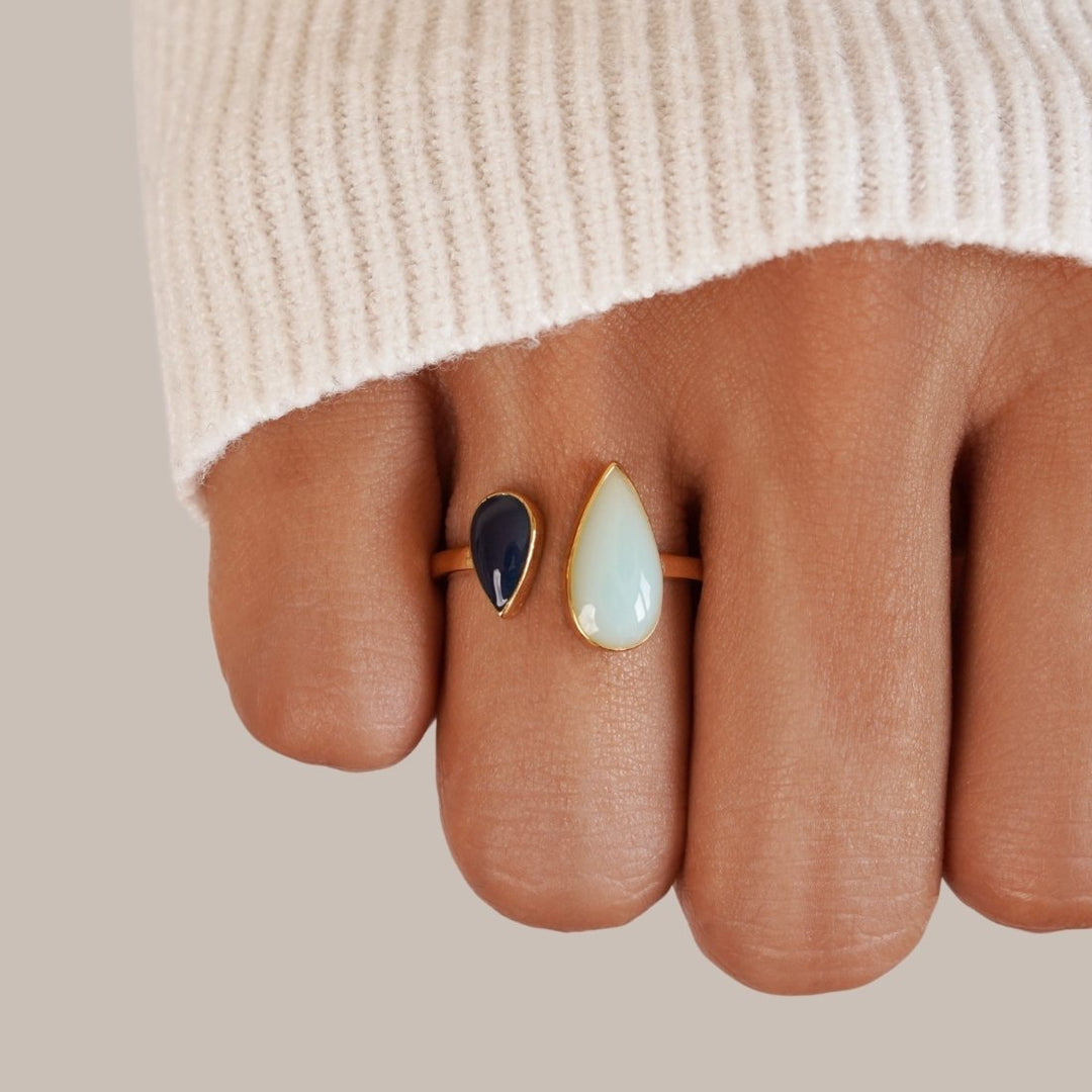 Ocean's Whisper Drop Ring