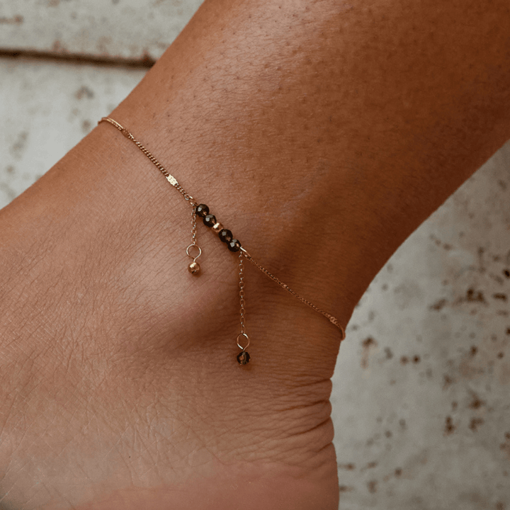 Arizona Green Gem Anklet with Playful Pompon