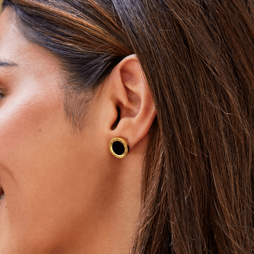 Azalea Noir Studs