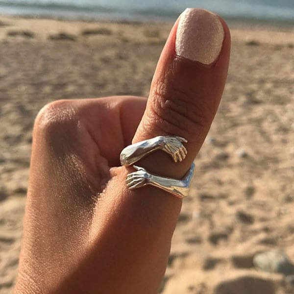 Bague Hugs Argent Ajustable