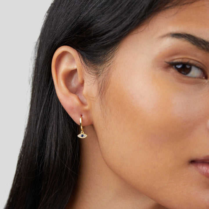 Blue Gaze Drop Earrings