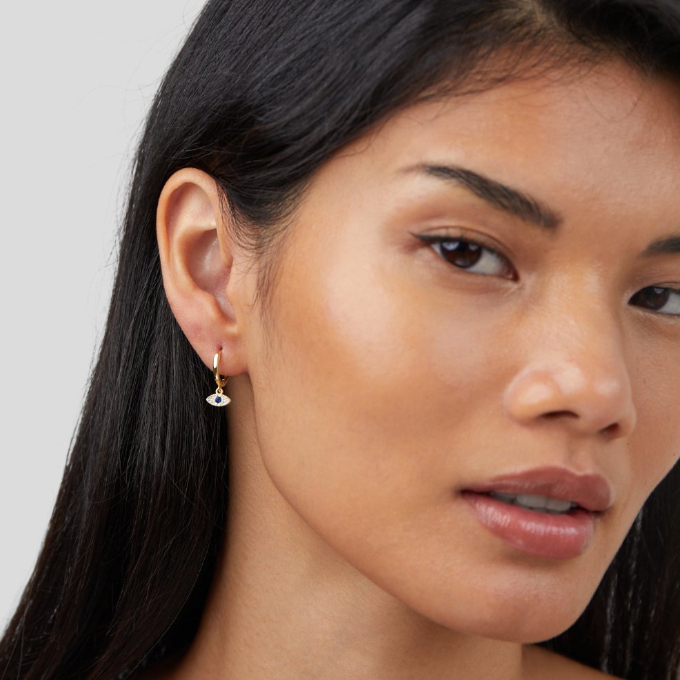 Blue Gaze Drop Earrings