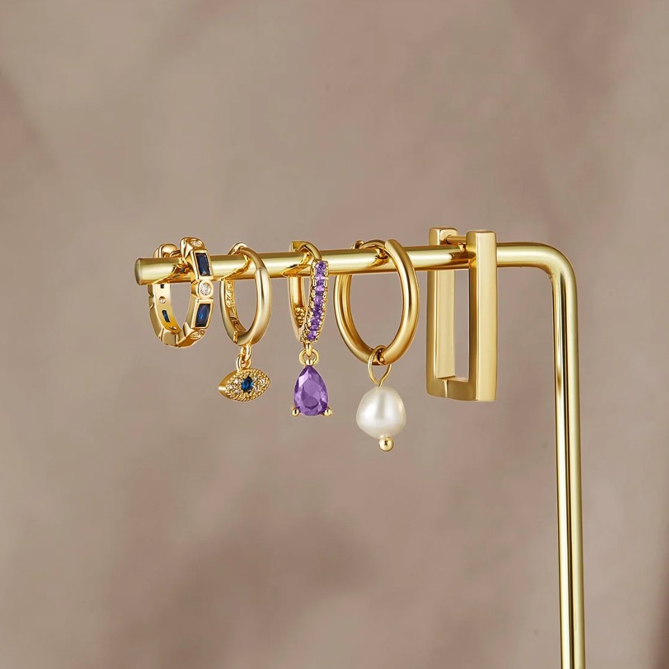 Blue Gaze Drop Earrings