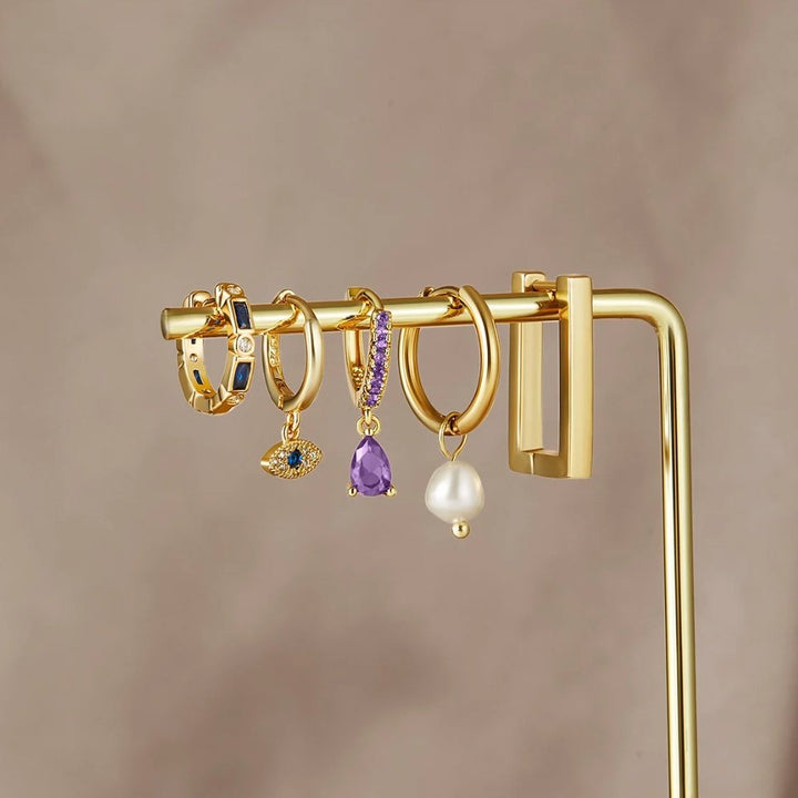 Blue Gaze Drop Earrings