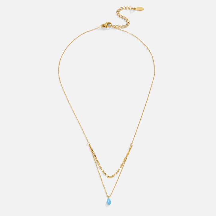 Blue Opal Cascade Necklace
