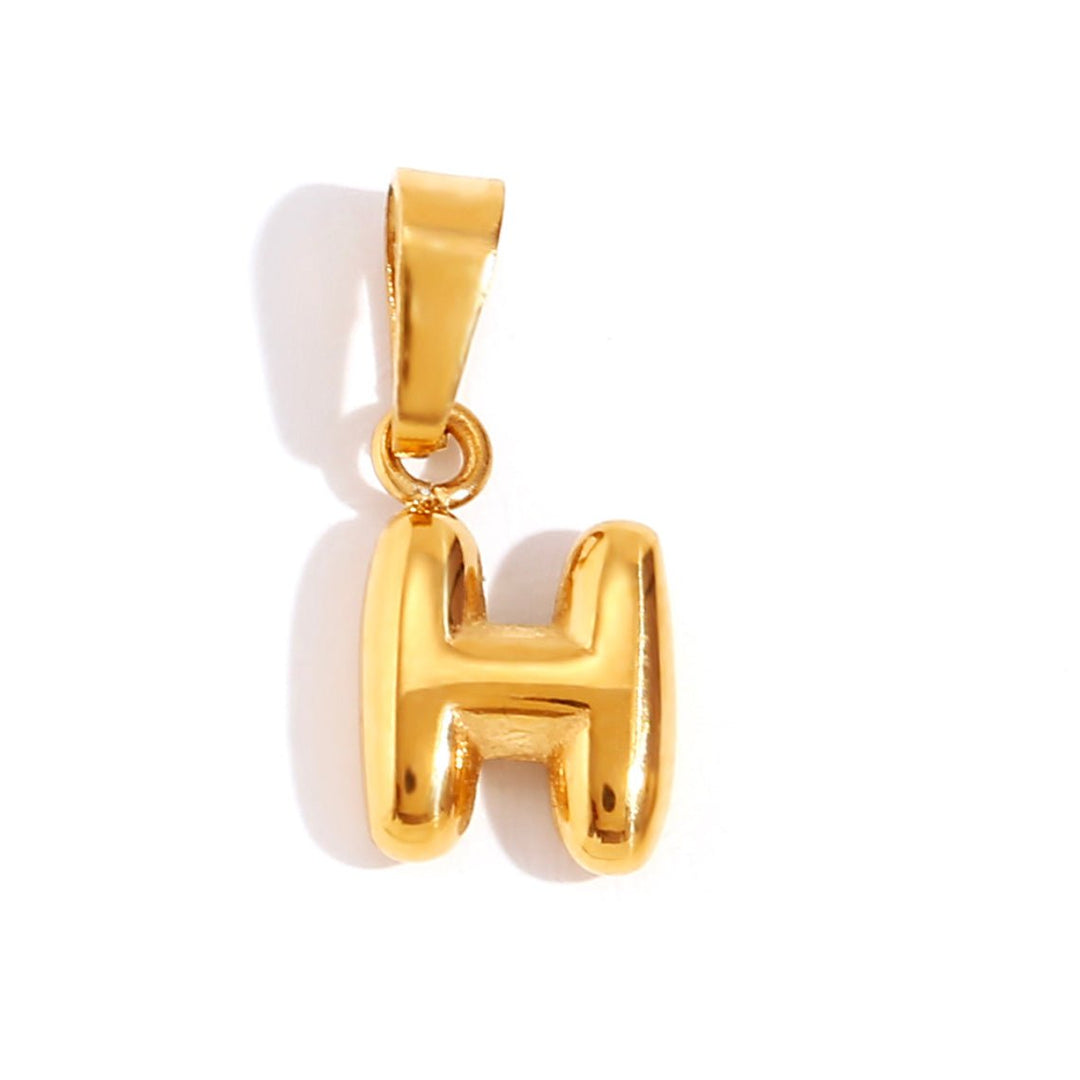 Bubble Letter Charm Necklace