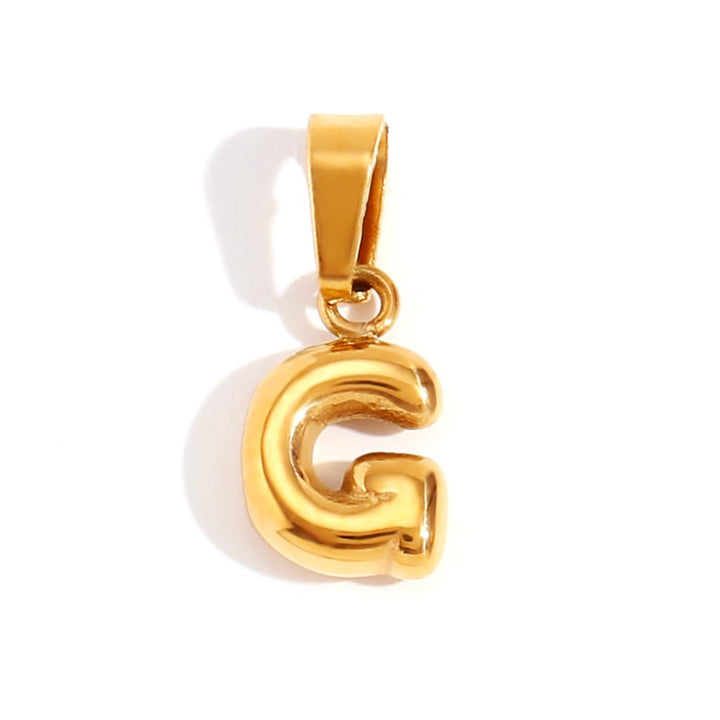 Bubble Letter Charm Necklace