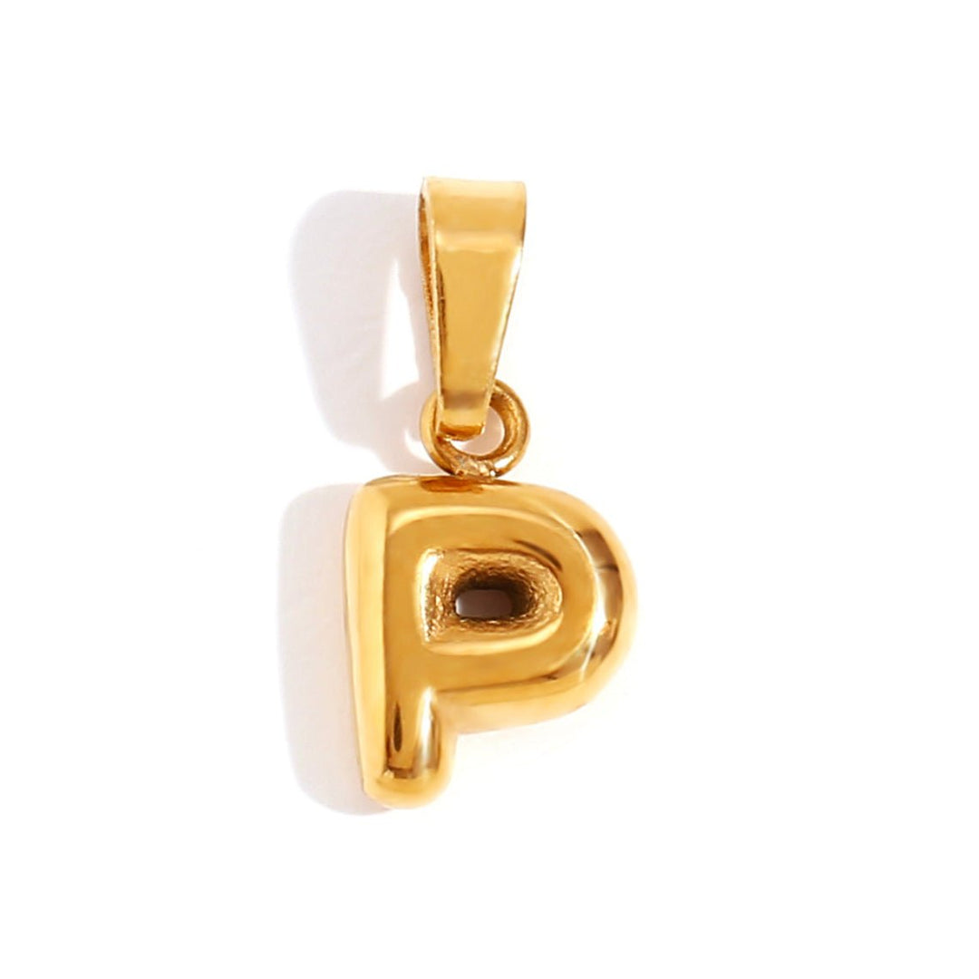 Bubble Letter Charm Necklace