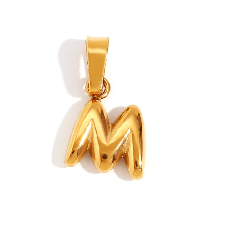 Bubble Letter Charm Necklace