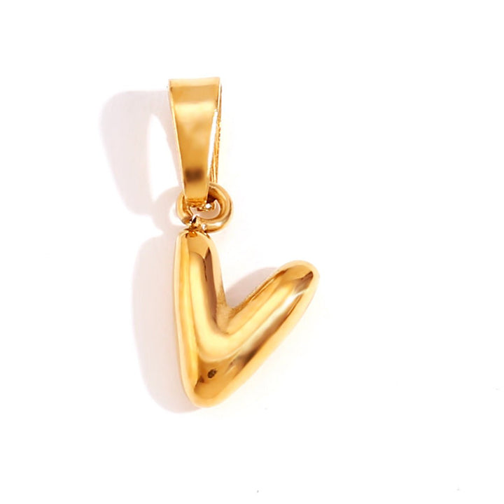 Bubble Letter Charm Necklace