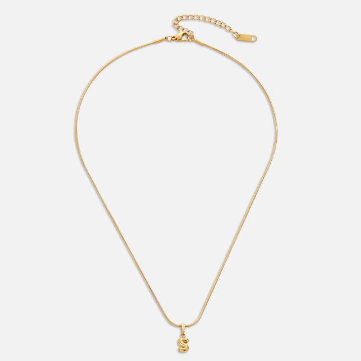 Bubble Letter Charm Necklace