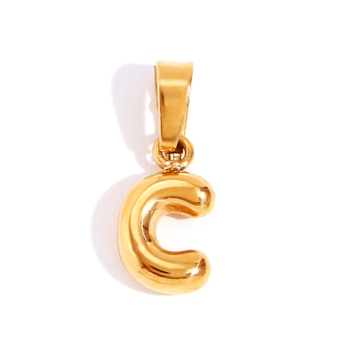 Bubble Letter Charm Necklace