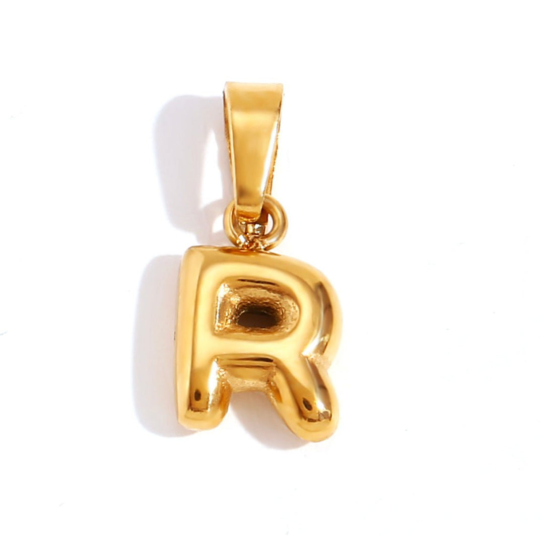 Bubble Letter Charm Necklace