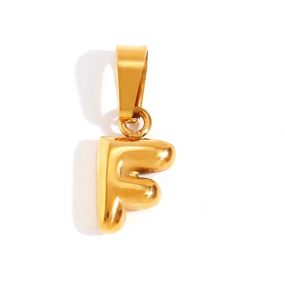 Bubble Letter Charm Necklace