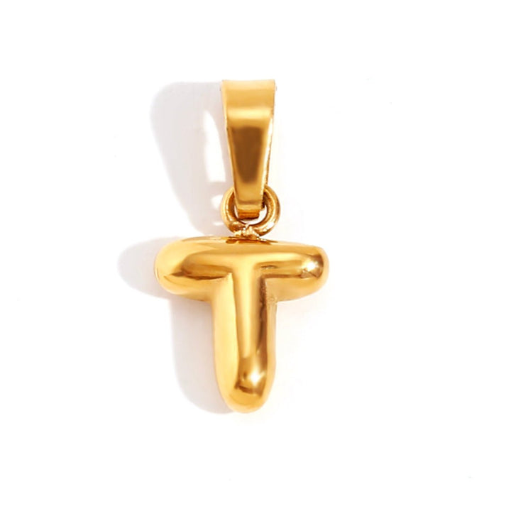 Bubble Letter Charm Necklace