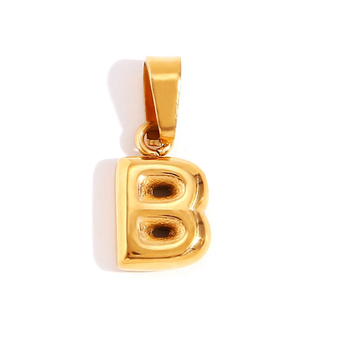 Bubble Letter Charm Necklace