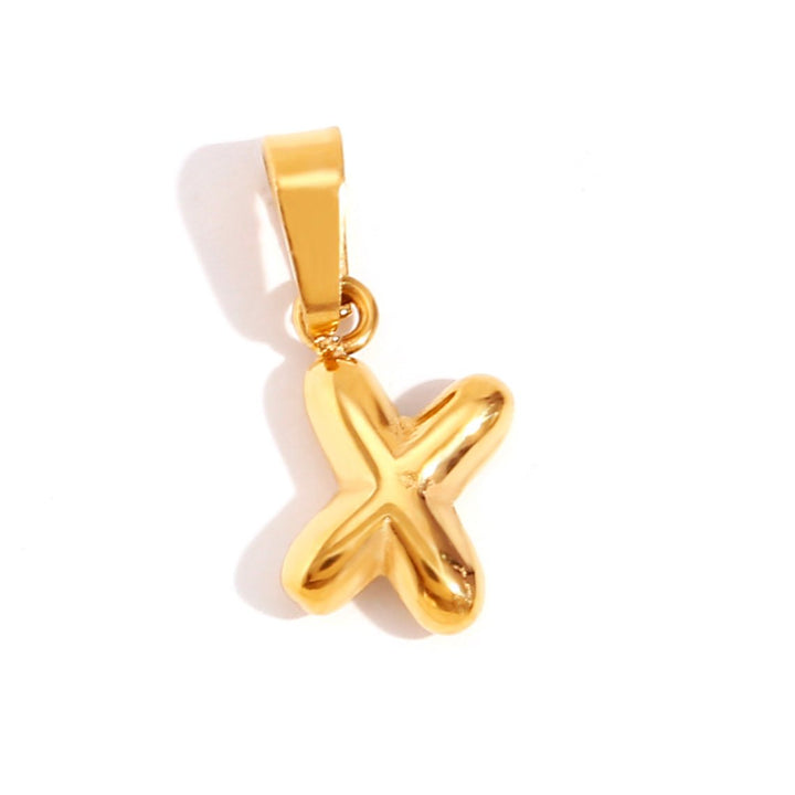 Bubble Letter Charm Necklace
