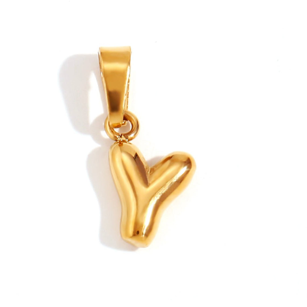 Bubble Letter Charm Necklace