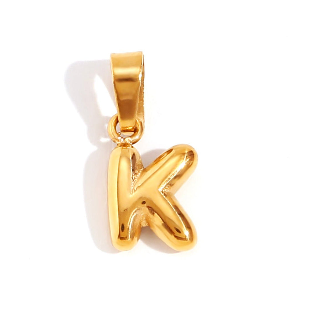 Bubble Letter Charm Necklace