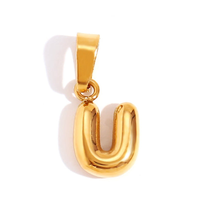 Bubble Letter Charm Necklace