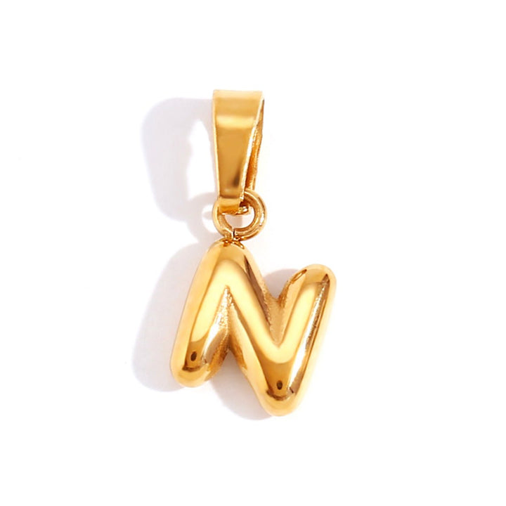Bubble Letter Charm Necklace