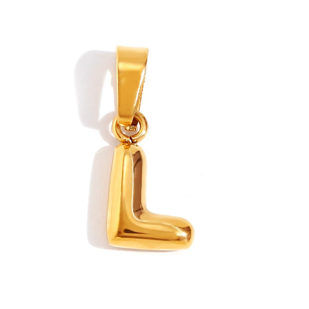 Bubble Letter Charm Necklace