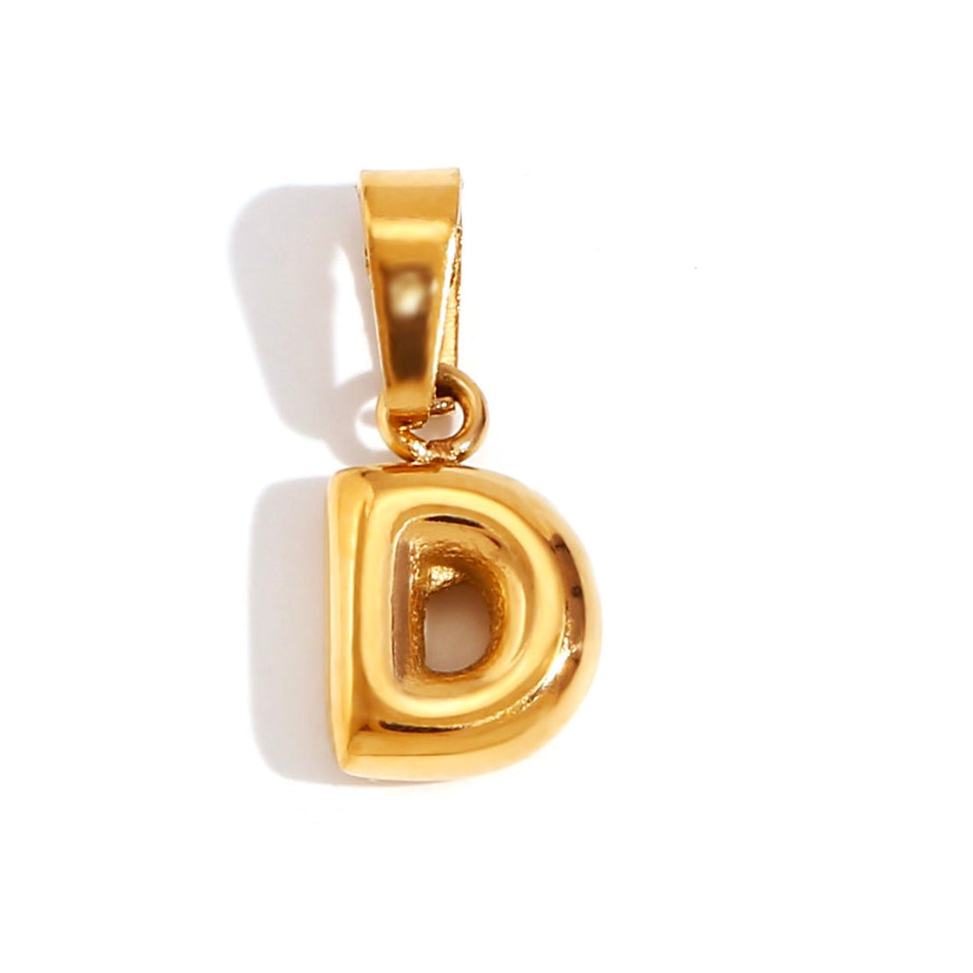 Bubble Letter Charm Necklace
