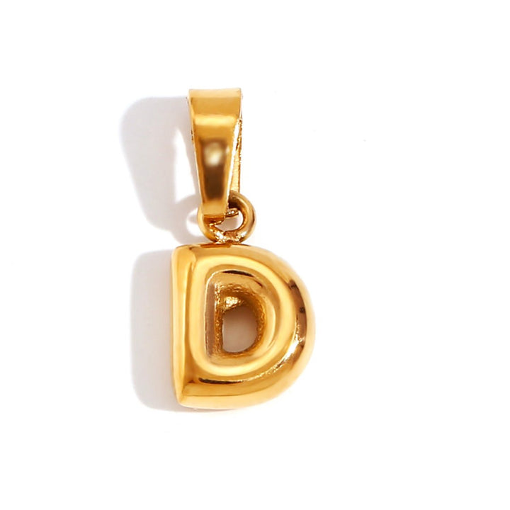 Bubble Letter Charm Necklace
