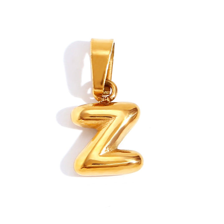 Bubble Letter Charm Necklace