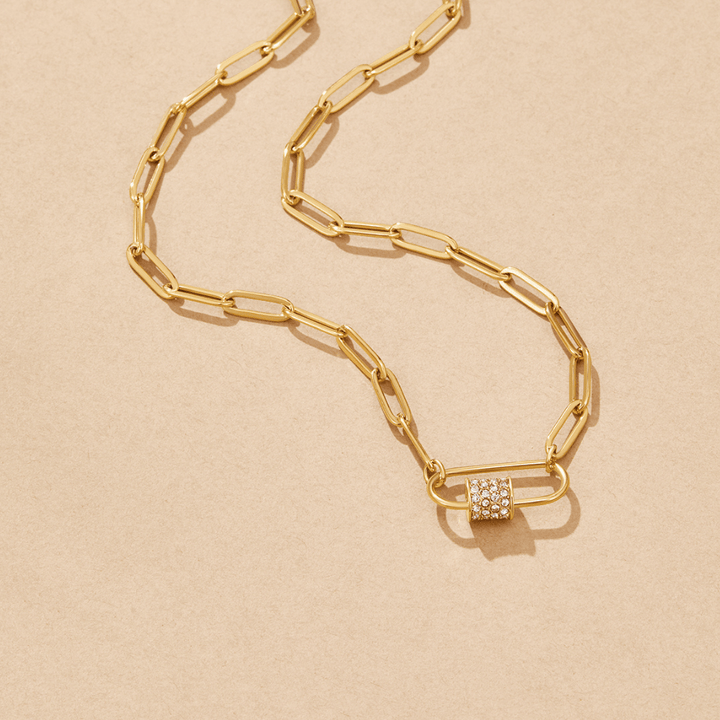 Crystal Clip Charm Necklace