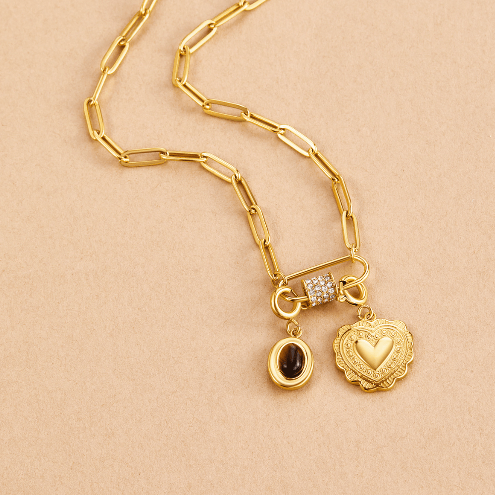 Crystal Clip Charm Necklace