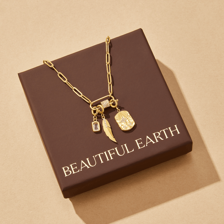 Crystal Clip Charm Necklace