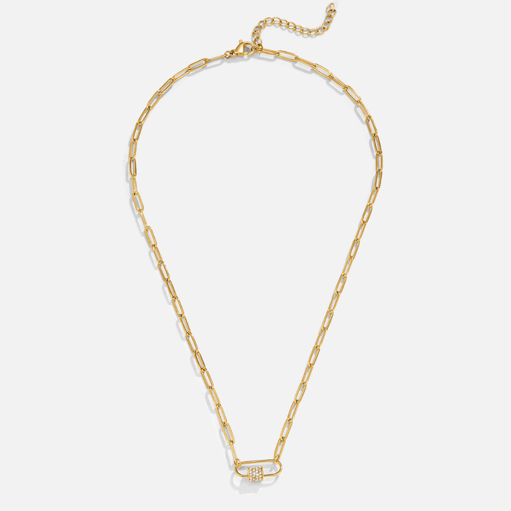 Crystal Clip Charm Necklace
