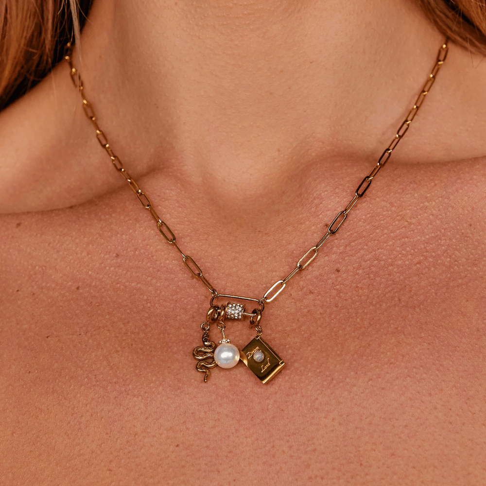 Crystal Clip Charm Necklace