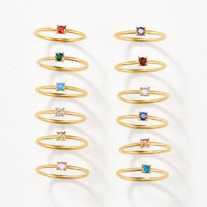 December's Dazzle: Birthstone Elegance Ring