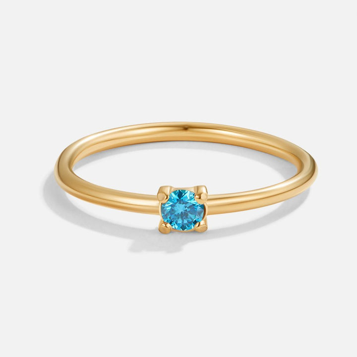 December's Dazzle: Birthstone Elegance Ring