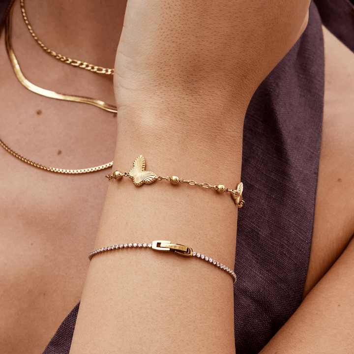 Emilia's Golden Butterfly Bracelet
