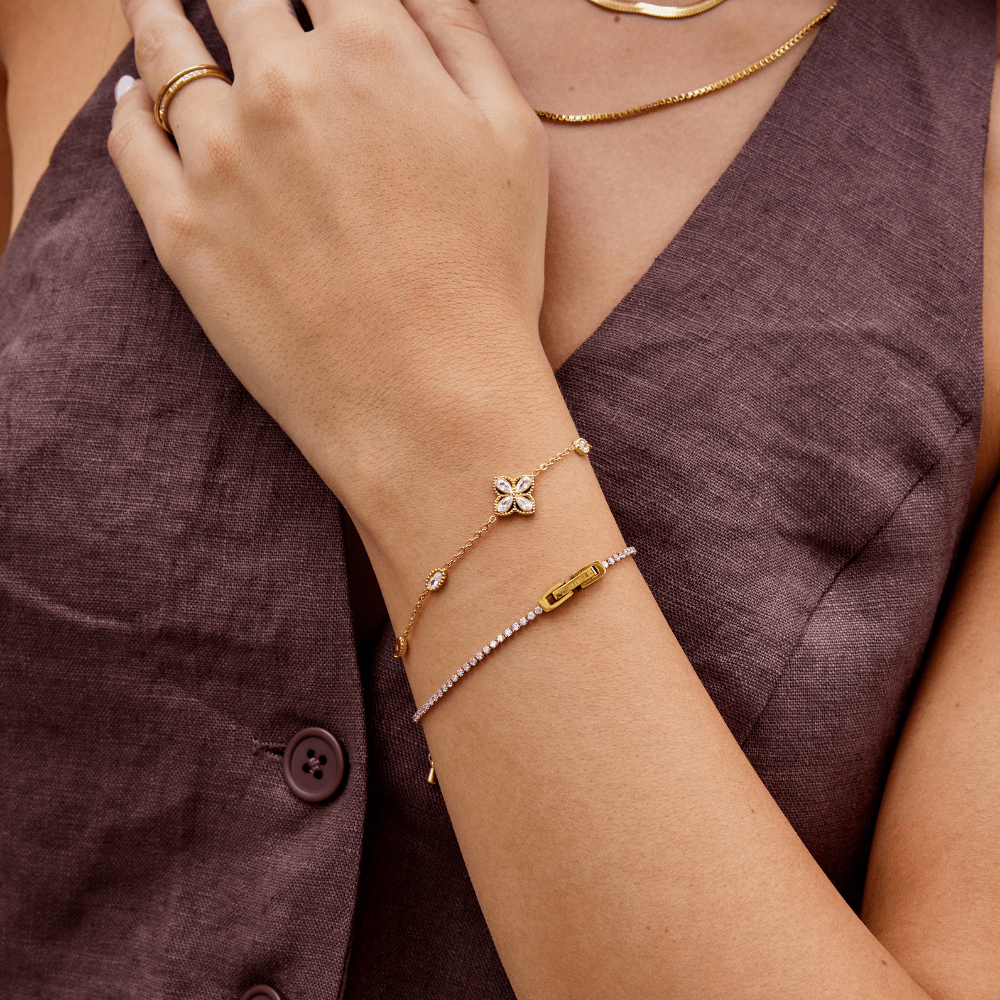 Four Leaf Charm Bracelet