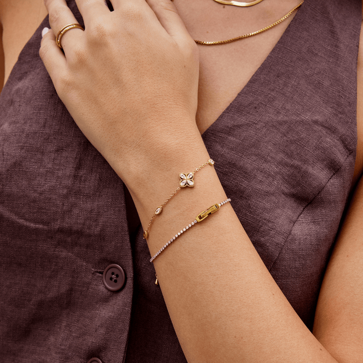 Four Leaf Charm Bracelet