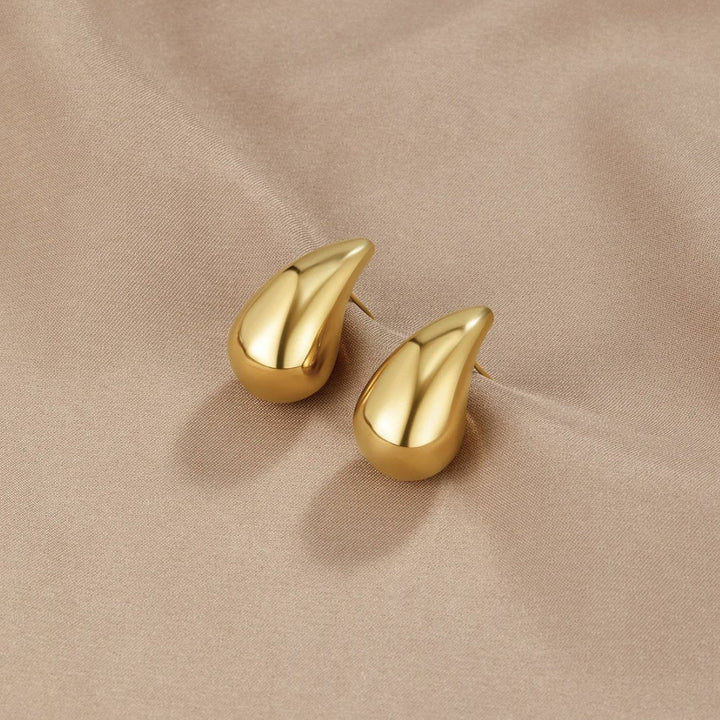 Boucles d'oreilles en forme de goutte d'eau en or